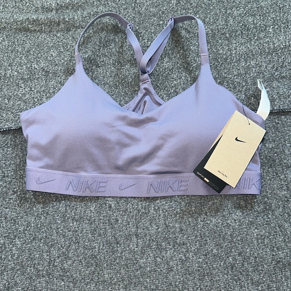 Nike Purple Sports Bra Seamless Racerback Design